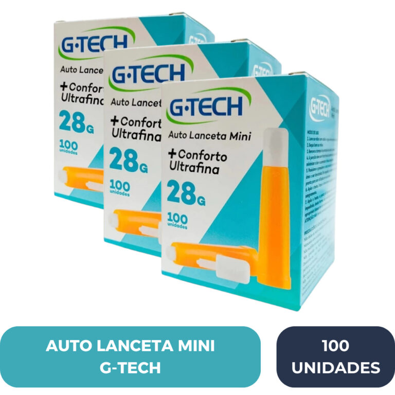 Auto Lanceta Mini G-tech + Conforto Ultrafina 28g 