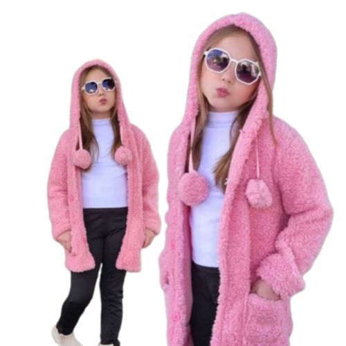 Casaco Blusa Infantil Feminino Menina Teddy Com Bo