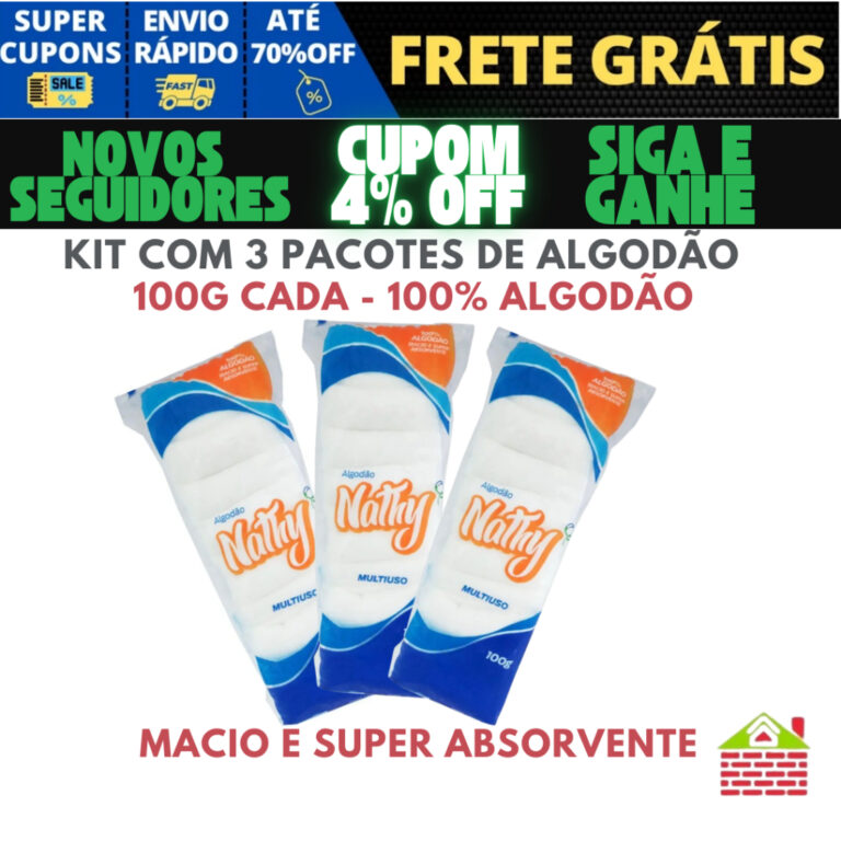 Kit 3 Pacotes de Algodão 100g cada – Algod