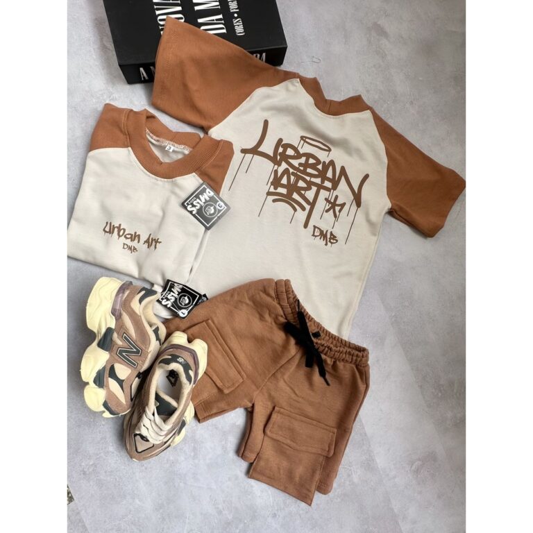 CONJUNTO ART URBAN AREIA + BERMUDA BOLSO FRONTAL C