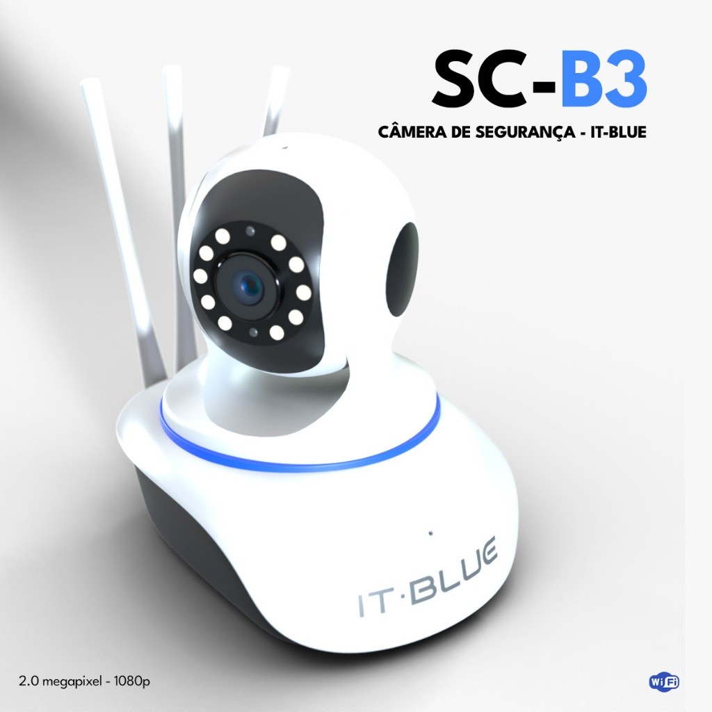 Câmeras de Vigilância Wi-Fi SC-B3 com 3 Antenas