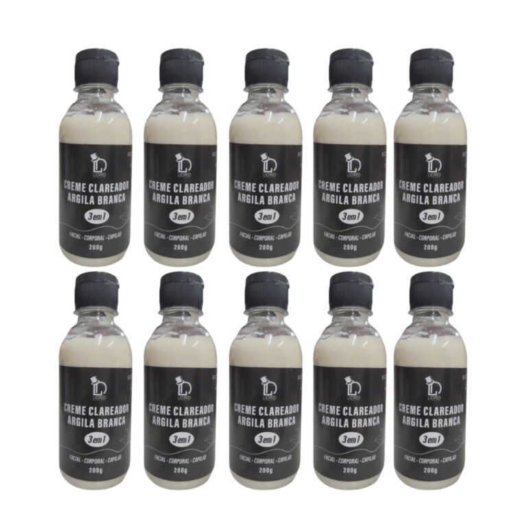 Kit 10x Creme Clareador de Manchas 200g Argila Bra