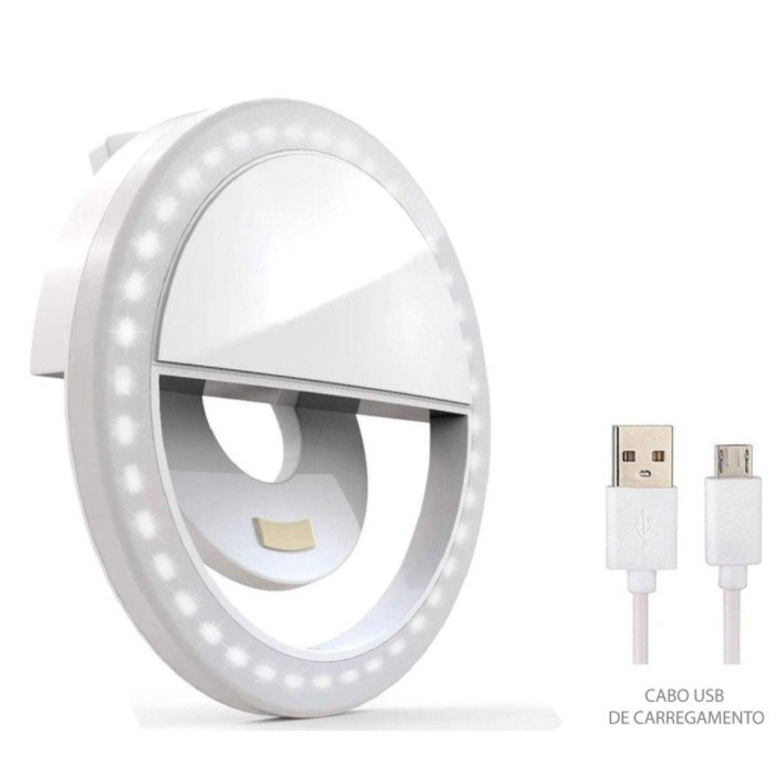 Luz LED selfie para telefone, luz de anel de selfi