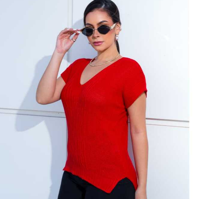 Colete Feminino Tricô Tendência Outono/Inverno