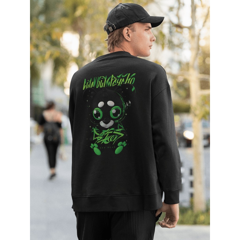 Moletom Careca Blusa de Frio Suéter Gola Redonda Masculino Casual Streetwear 100% Algodão Estampado
