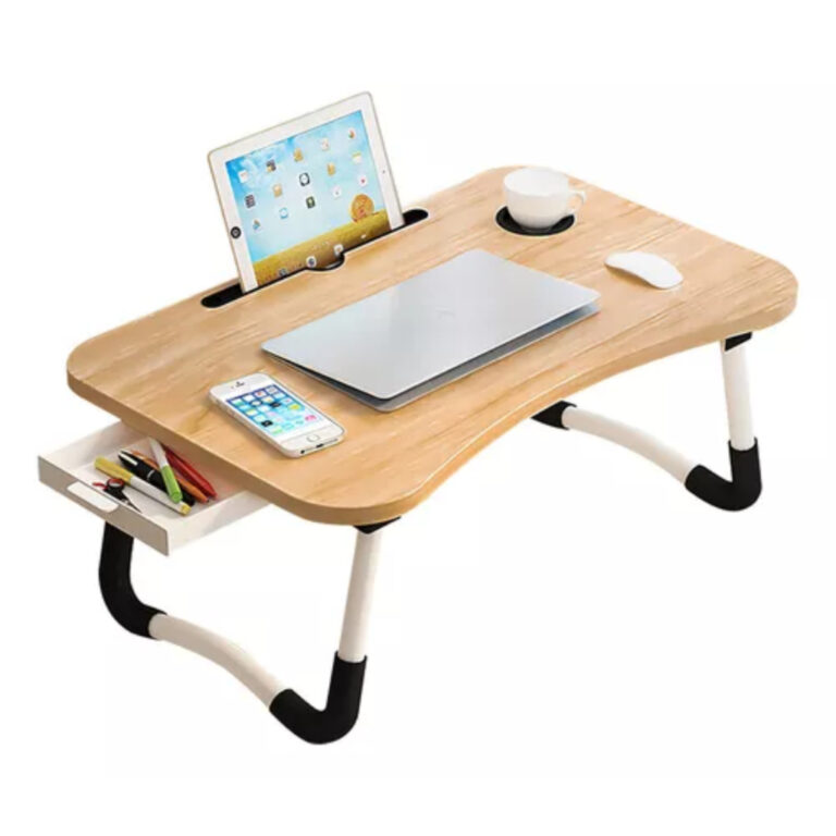 Mesa Portátil Dobrável Com Gaveta Para Notebook 