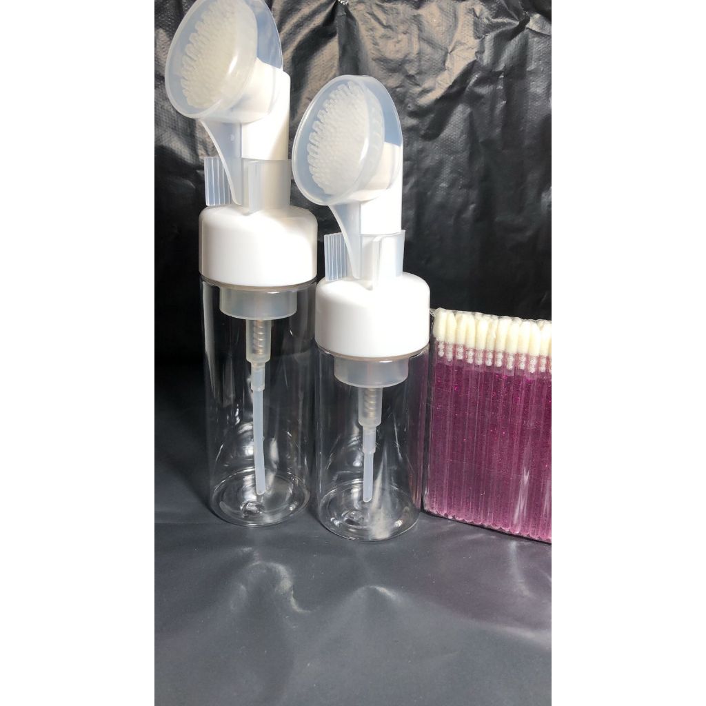 kit pump 150ml+100ml+pincel aplicador