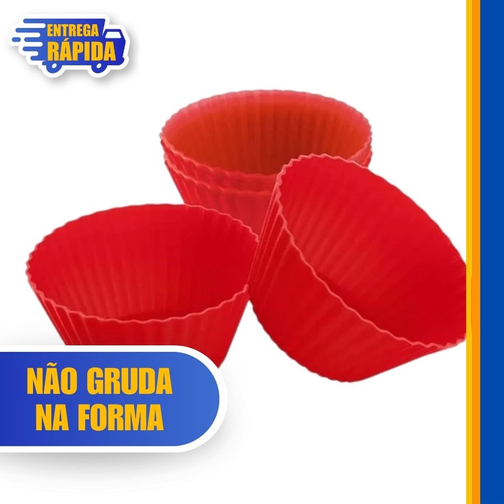 Cupcake Forminhas Forma Assadeira para Cupcake Silicone Peças 12/24/36/48/60/72Unidades