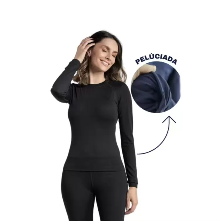 Blusa Térmica E Calça Térmica Segunda Pele Femi