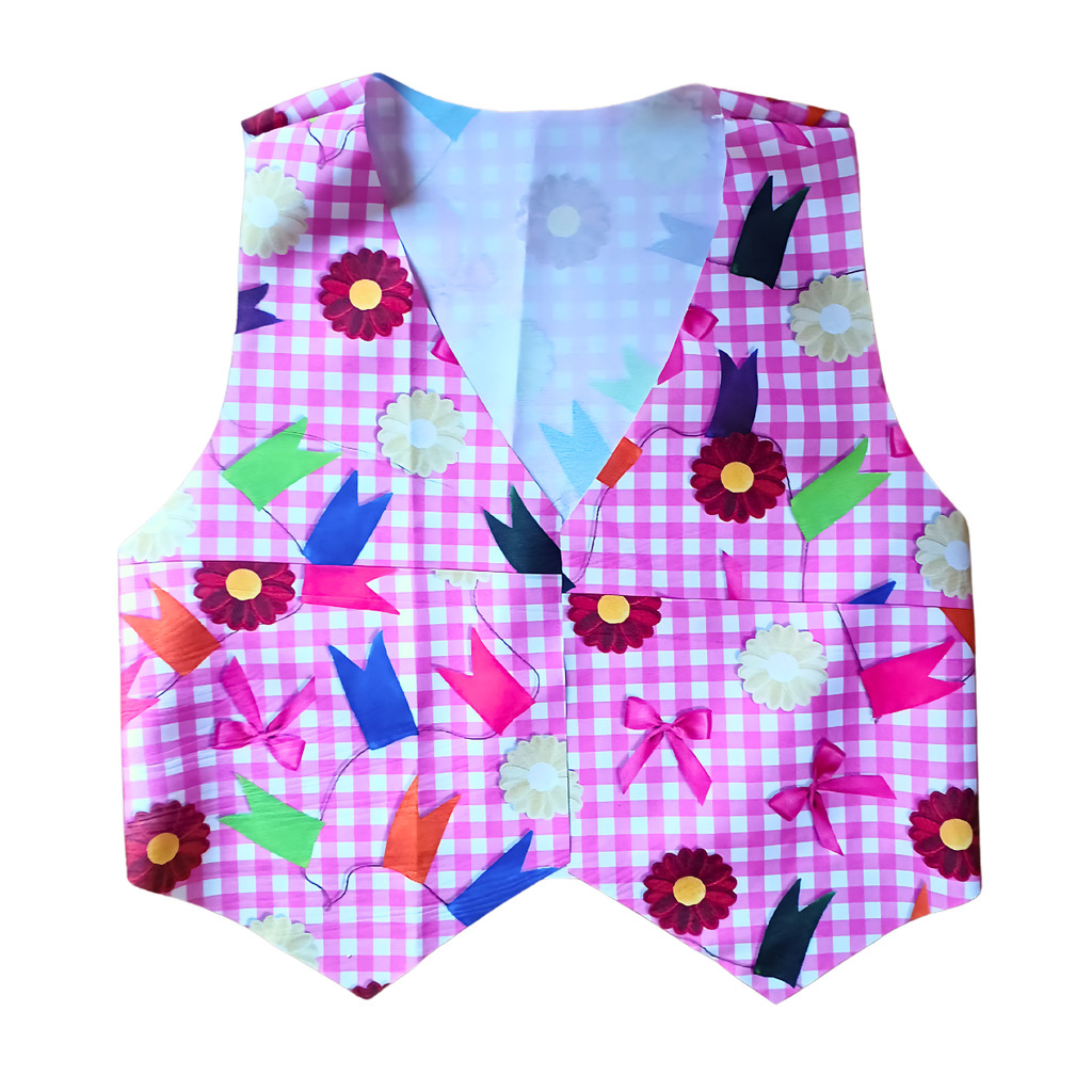Colete Festa Junina Arraial Feminino Caipira Infantil PP
