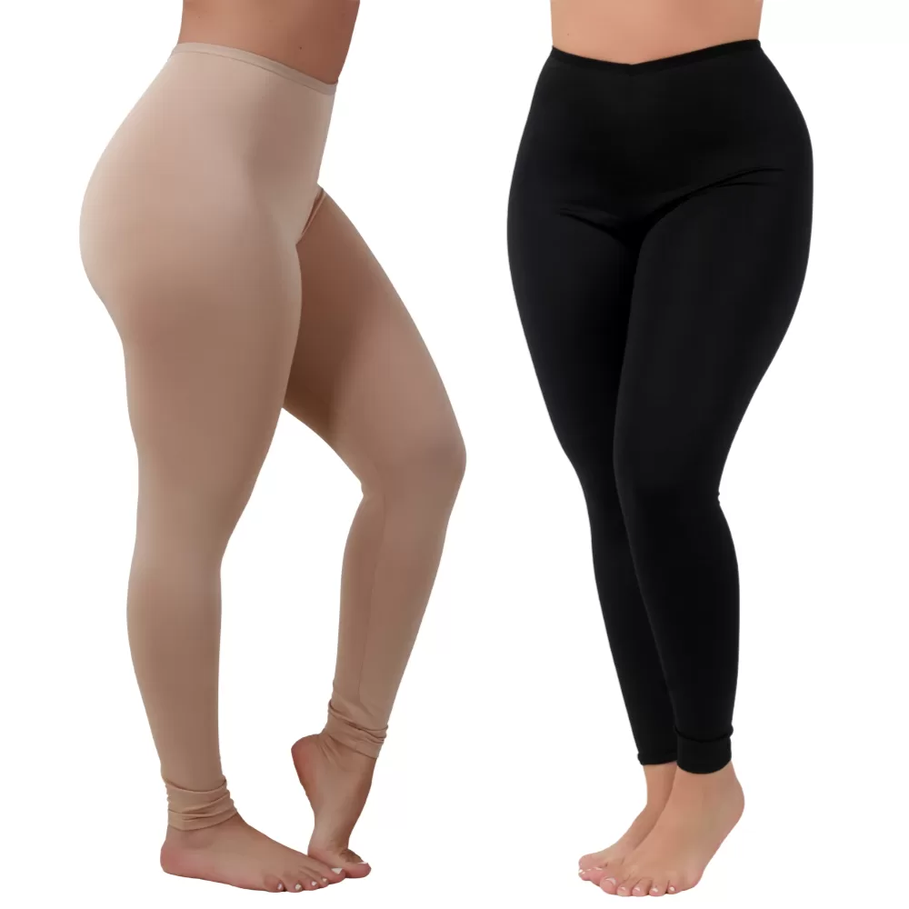Kit 2 Calça Feminina Anágua Anti Atrito Segunda Pele Usar Por Baixo Proteção Evita Transparência