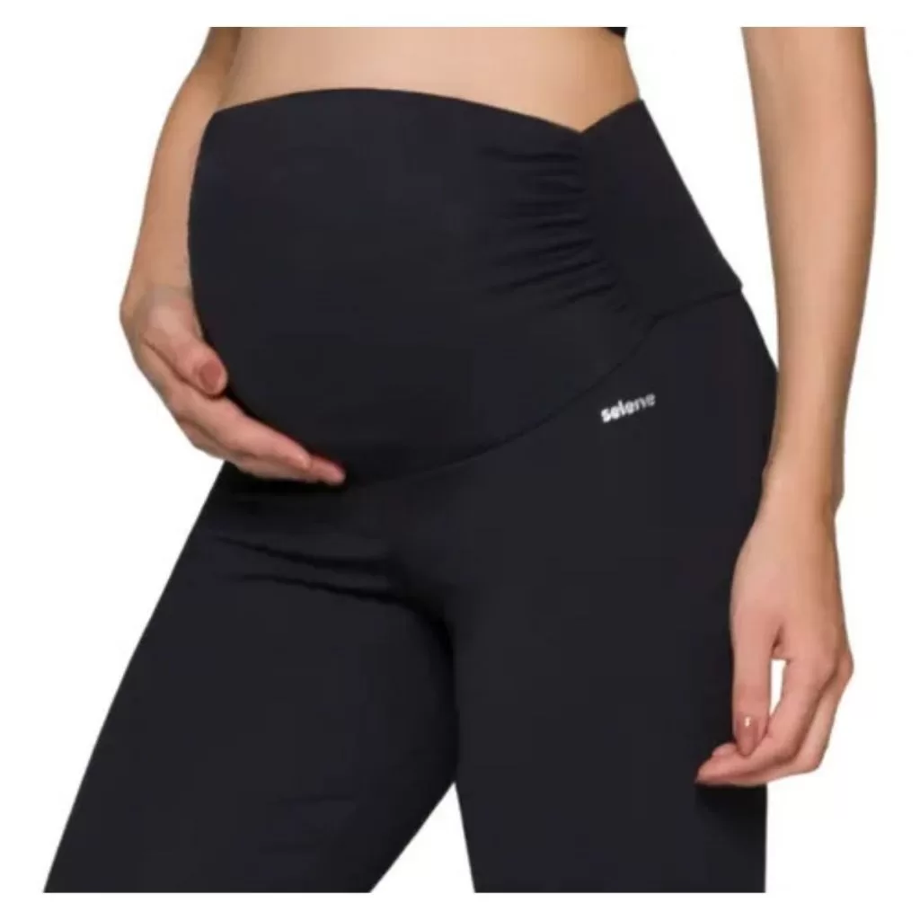 Calça Legging Gestante Selene Confortável Cós Anatômico Moderna