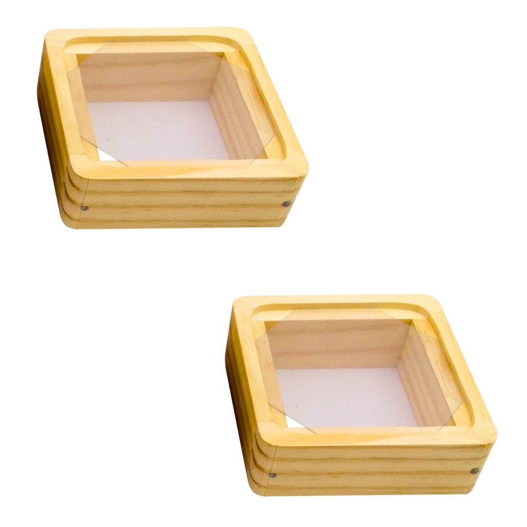 Kit 2 Melgueiras Caixa INPA 12x12cm Interno e Acetato