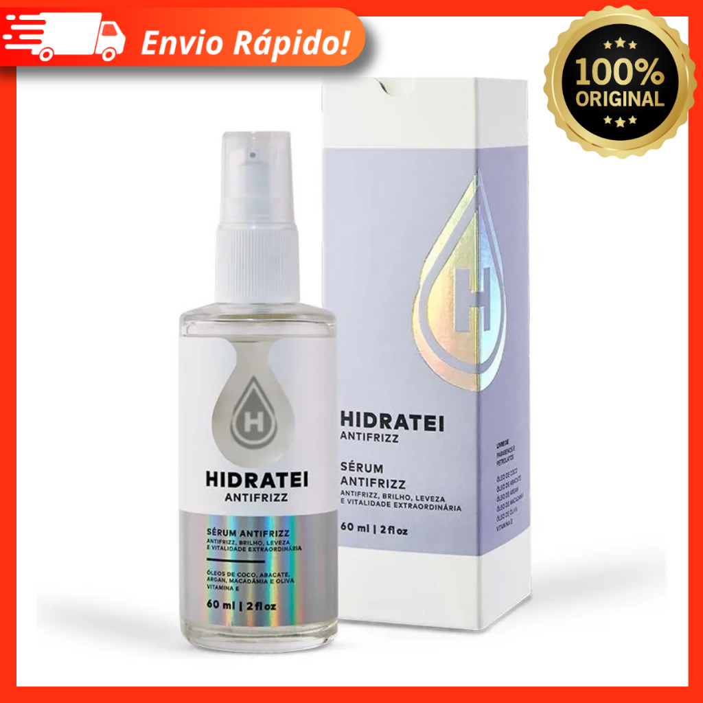 Sérum Antifrizz Hidratei 60ml – Antifrizz, Brilho, Leveza e Vitalidade Extraordinária