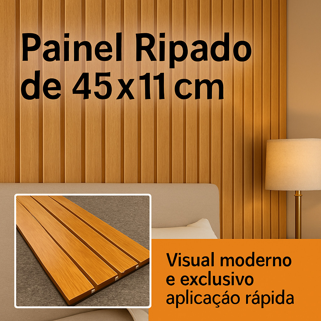 ENVIO FULL ATÉ 15 PAINÉIS AUTOCOLANTE RIPADOS EM MDF 45X11CM