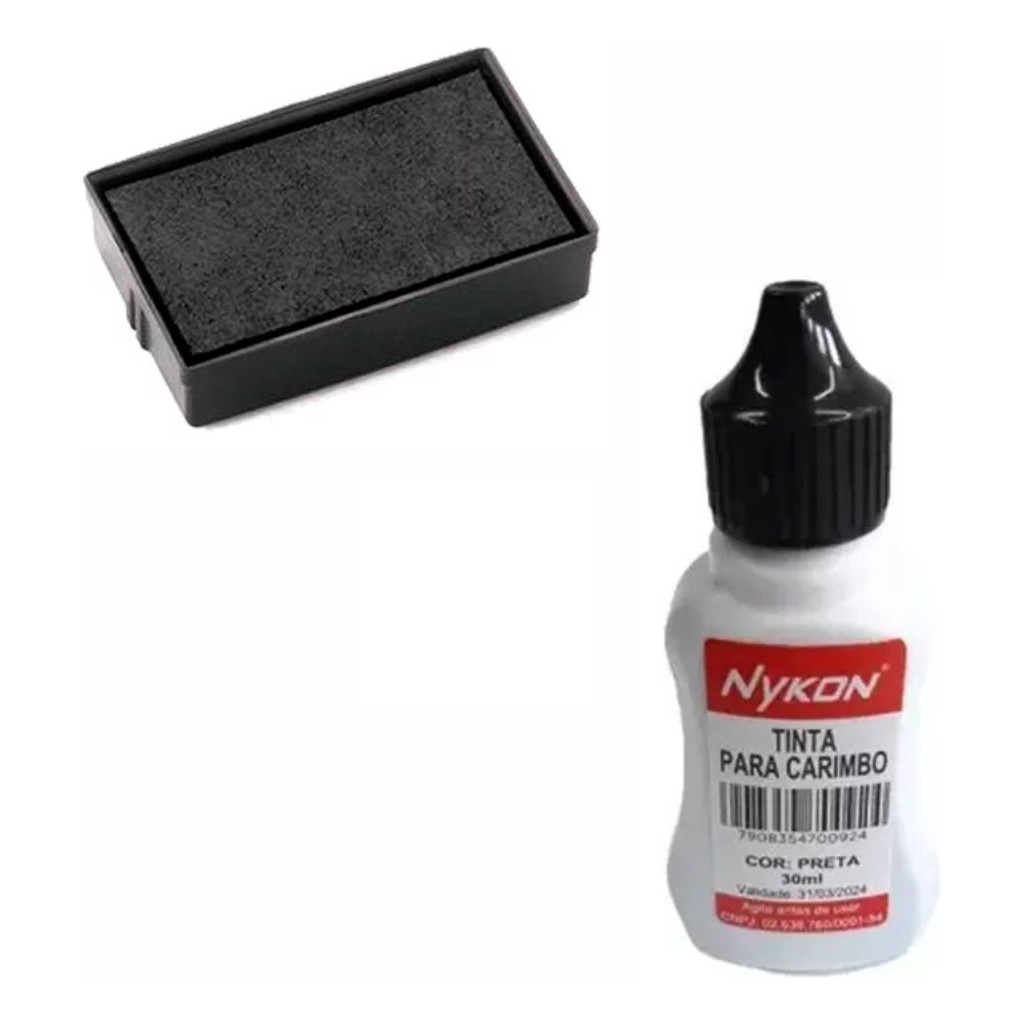 Kit Almofada + Tinta Para Carimbo Automatico Autoentintado  Nykon 302, Colop 20 38mmx14m