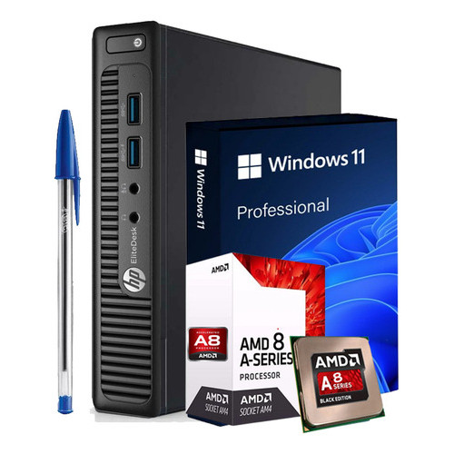 Mini Pc Hp Elitedesk Amd G2 Ram 8gb Ssd 120gb Wifi