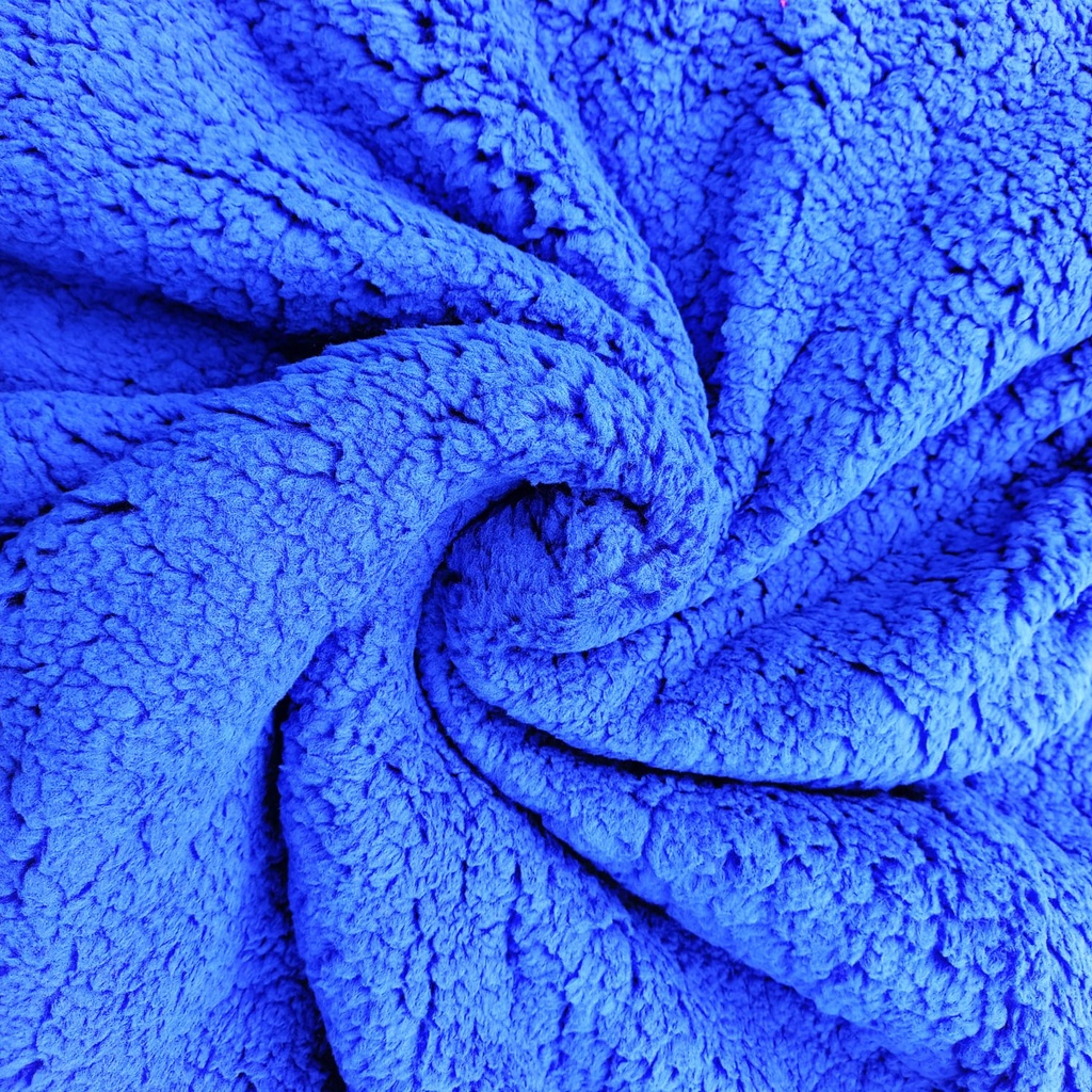 Tecido Sherpa (Carneirinho) Pelo Alto – Azul Escuro – 1,60 de Largura