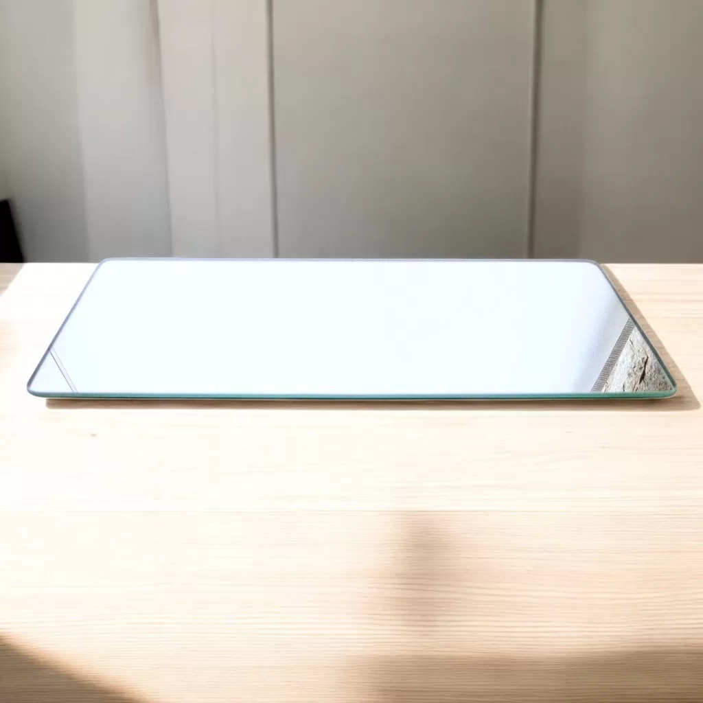 Bandeja espelhada de vidro redonda retangular quadrada