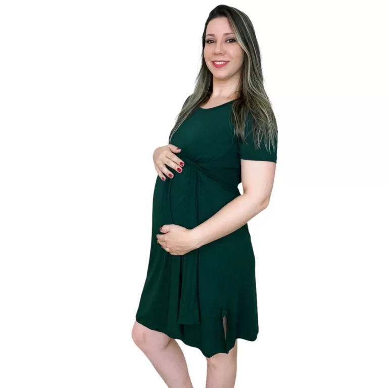 Vestido gestante amarração