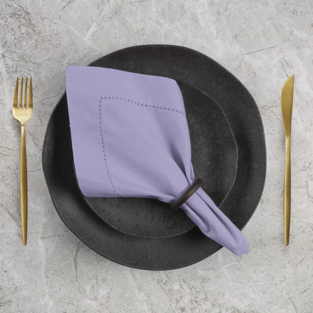 Guardanapo de Tecido Algodão Ponto Ajour 4 Peças – Lilás