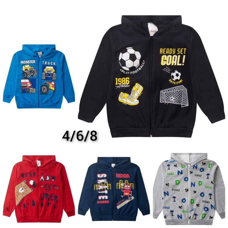 Moletom Casaco/Jaqueta Masculino Infantil/Juvenil de Inverno AVULSA
