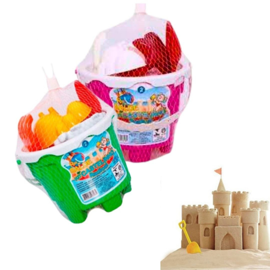 Baldinho de Praia Kit Balde Praia Polvo Areia Infantil Completo Brinquedo