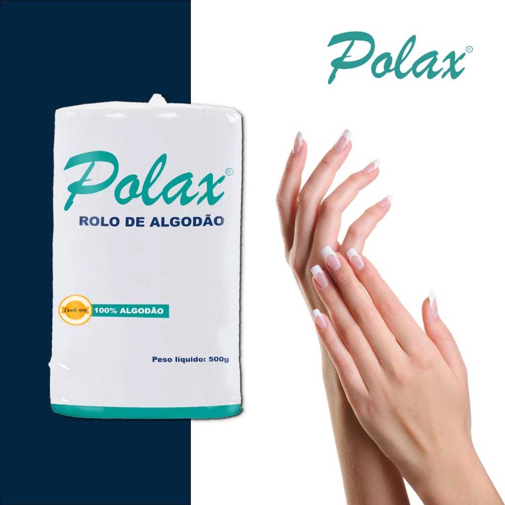 Algodão Hidrófilo 500gr Polax Rolo – Multiuso e Hipoalergênico