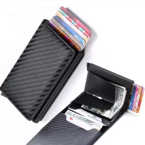 Carteiras Fibra De Carbono Porta-Cartões Masculin