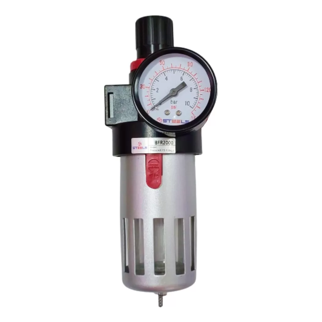 Filtro Regulador de Pressão para Compressor até 150 PSI Rosca 1/4 Alta Vazão