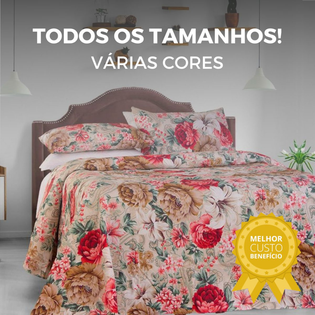 Kit Lençol Sem Elástico Virol Duplex Oxford com Fronhas Várias Estampas Cama Tamanho Solteiro, Casal