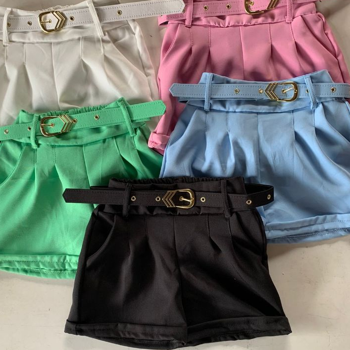 Short Blogueirinha Alfaiataria Para Meninas