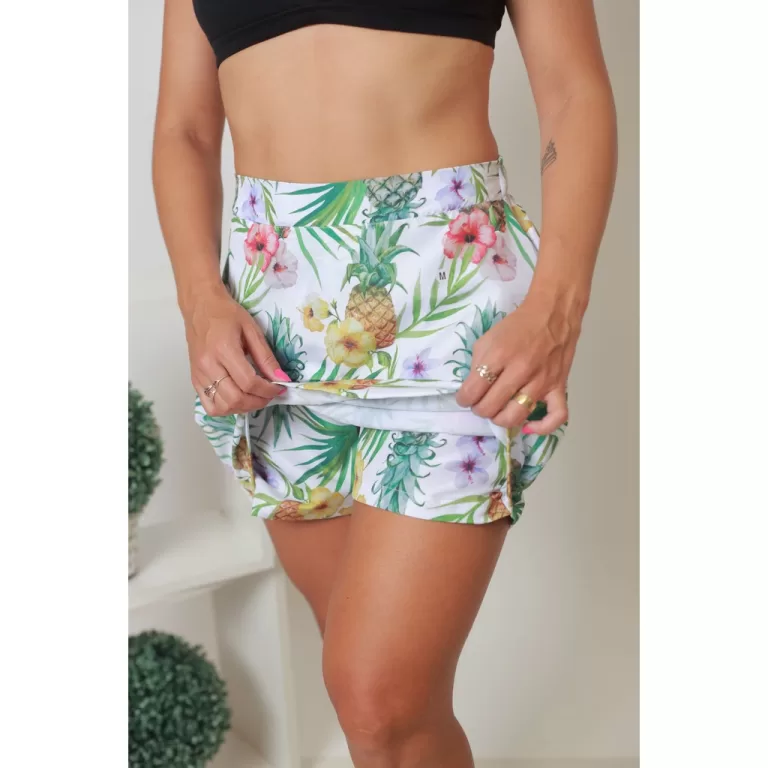 Shorts Saia Tactel Abacaxi