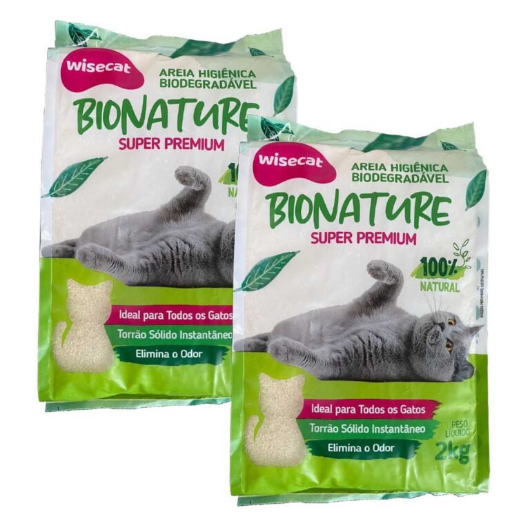 Areia Higiênica De Mandioca Para Gatos Wisecat 2k