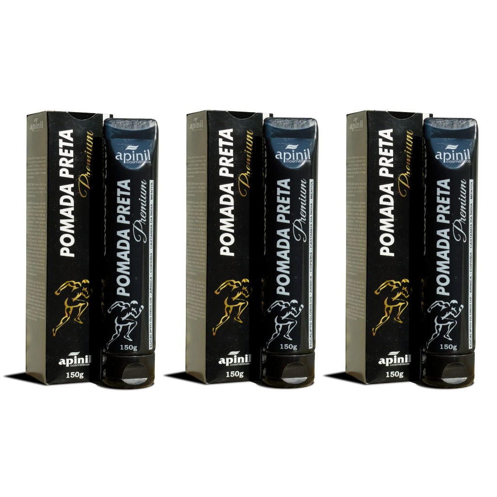 Kit 3un Pomada Preta Premium APINIL 150g – APINIL