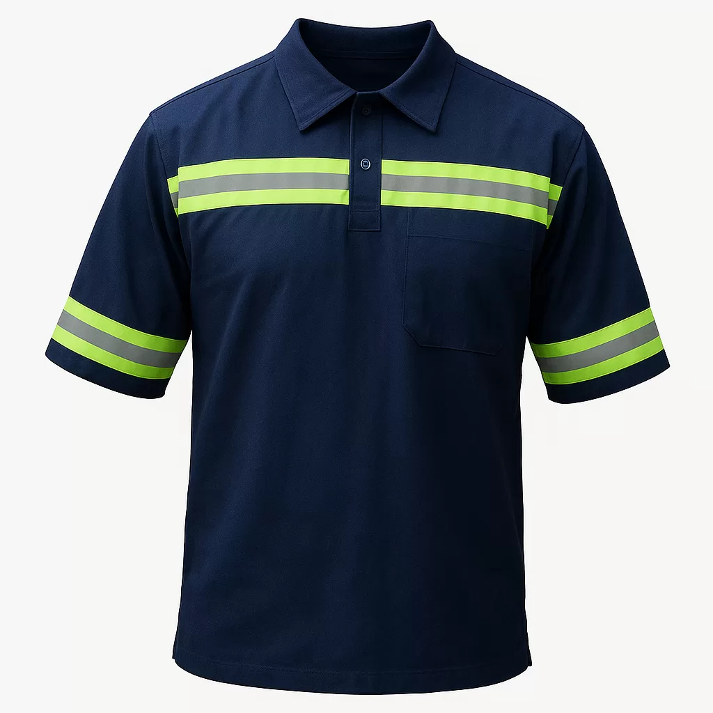 Camisa BRIM com 02 Botões Gola Polo Manga Curta Refletivo