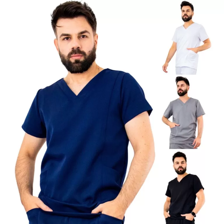 Blusa Camisa Scrub Masculina Várias Cores Manga C