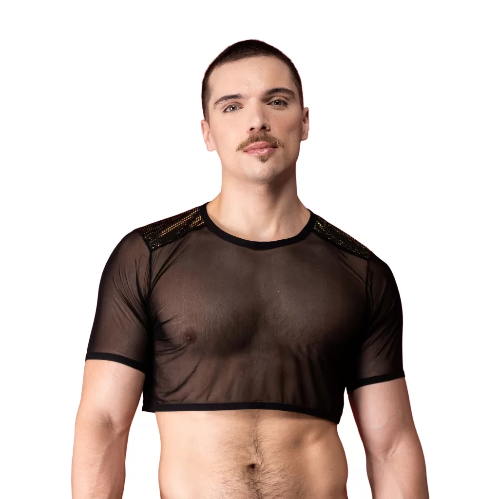 Camiseta Cropped de Tule Luxo Golden Unissex LGBT