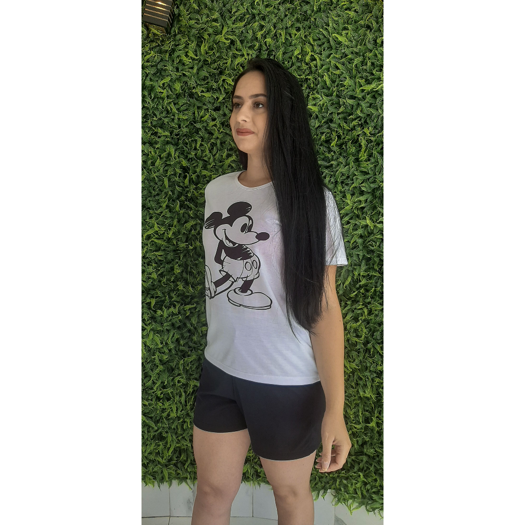 Pijama Feminino Adulto Influencer Mickey Mouse Verão