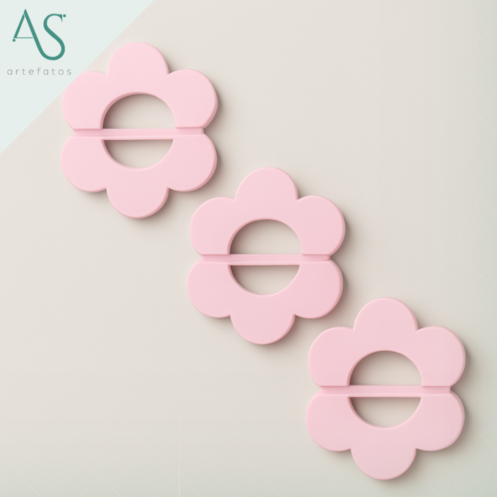 Nichos para Quarto Prateleira Decoração Kit 3 Formato Flor