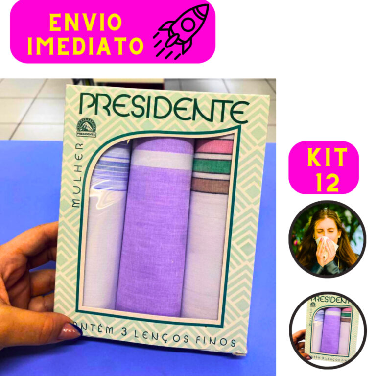 Kit 12 Lenços Prudente Feminino Cores Variadas 10