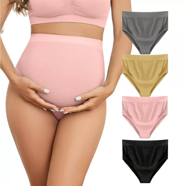 Kit 4 CalcinhaS Cintura Alta Gestante Grávida Mat