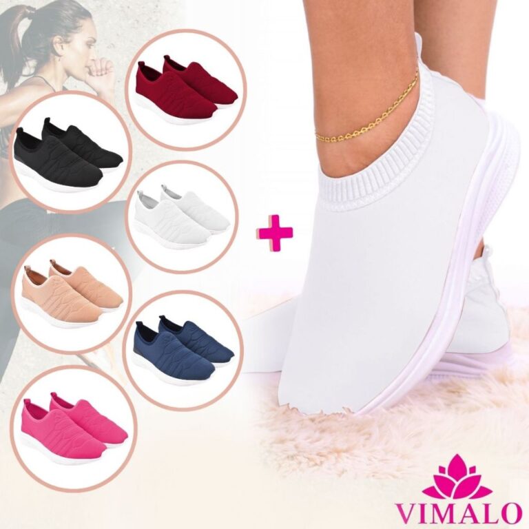 KIT 02 PARES Tênis Feminino Meia Calce Fácil Sli