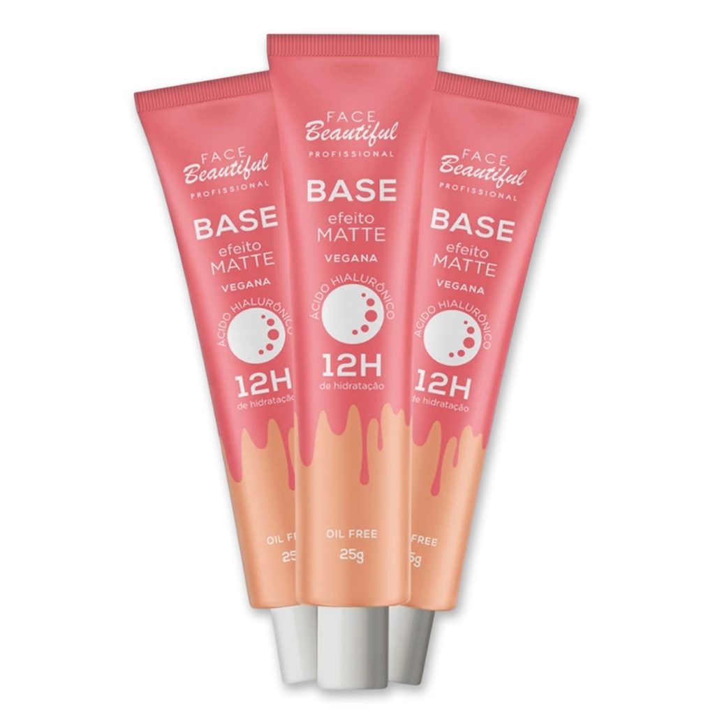 Base Líquida Matte Oil Free 12 Horas Face Beautiful  Maquiagem  Barata