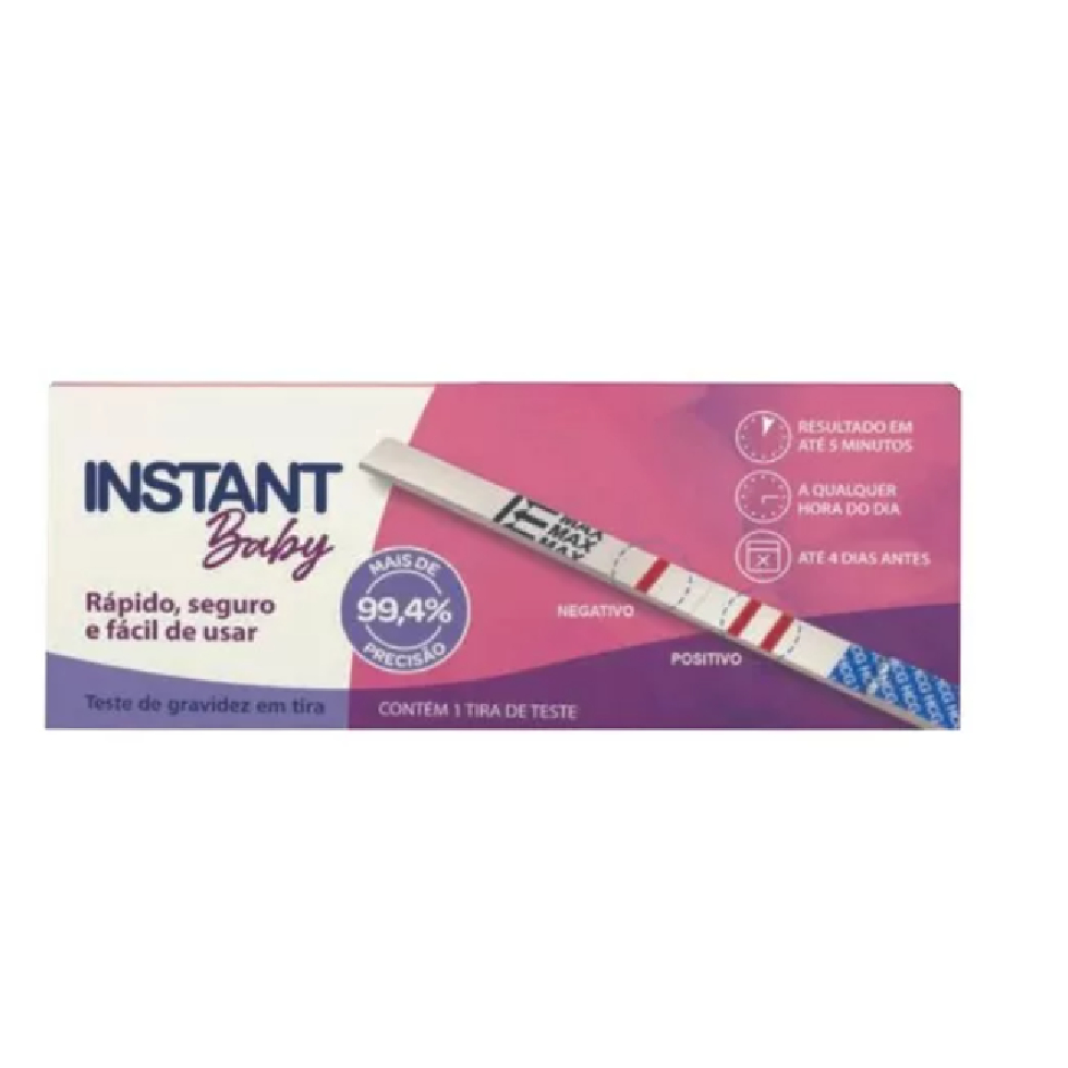 Teste de Gravidez em Tira Instant Baby Prevent Pharma Seguro Rápido Fácil de Usar 99,9% de Precisão