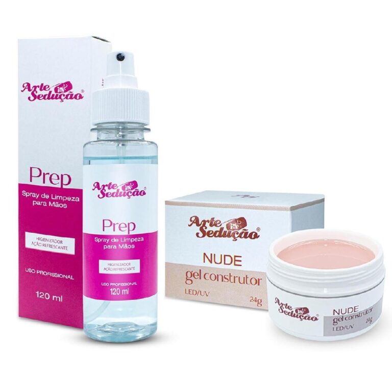 Kit Gel Led Uv Autonivelante Nude 24g + Prep Spray