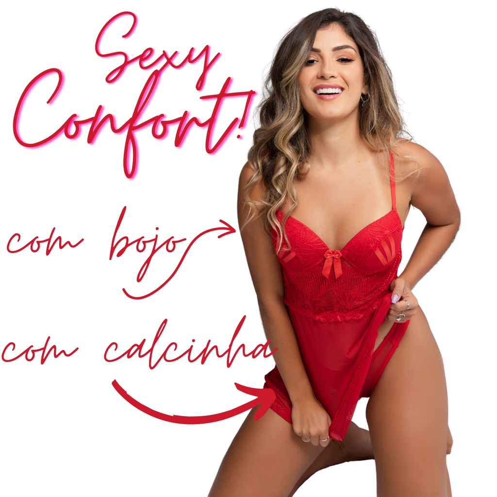 Camisola Com Bojo Em Tule Suave E Renda | Sensual 8011 Melhor Preço