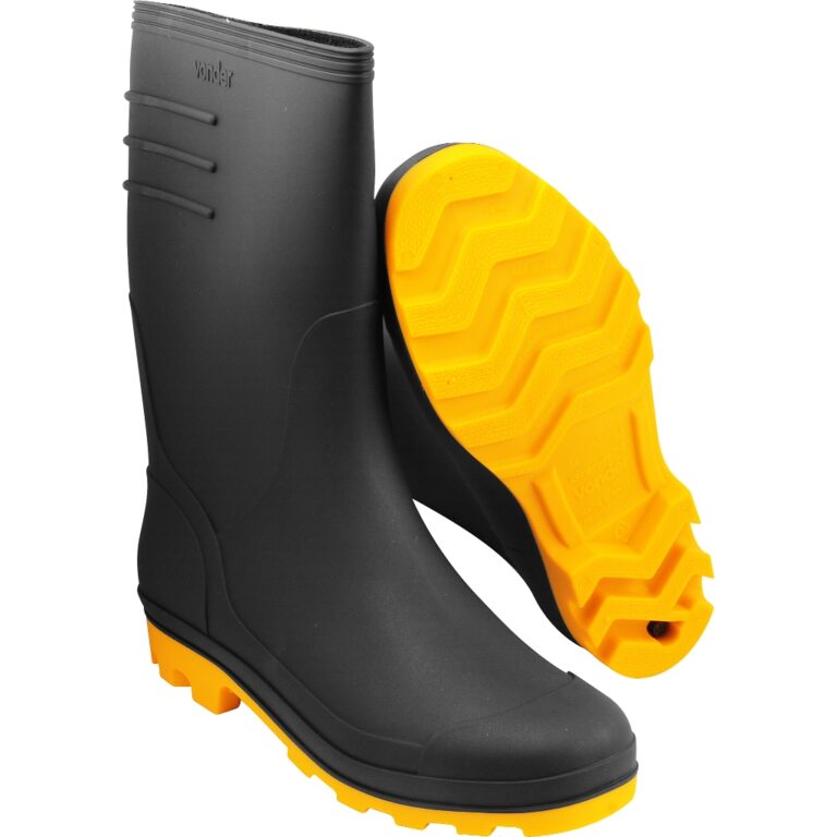 Bota Preta 7 Leguas Borracha PVC Galocha Cano Méd