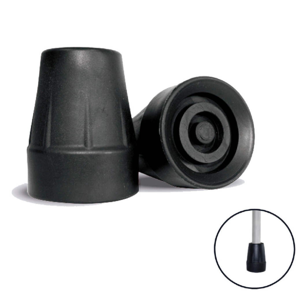 Ponteira de Borracha para Muleta, Protetor de Bengala Kit com 2 Unidades ou 4 Unidades 3/4 (19mm)