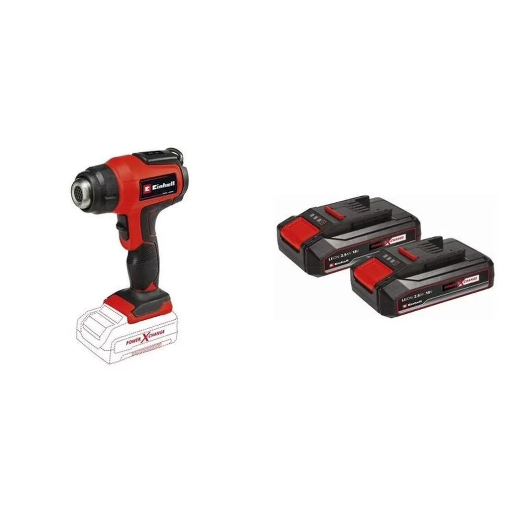 Kit Soprador Termico a Bateria Te-ha 18 Li Solo com Kit Bateria Power X-change 2 Unidades 18v 2,5ah